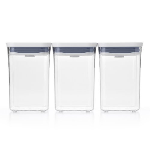 OXO - GG 3-PC Small Square Short Pop Container Set - Clear-Angle_Standard 