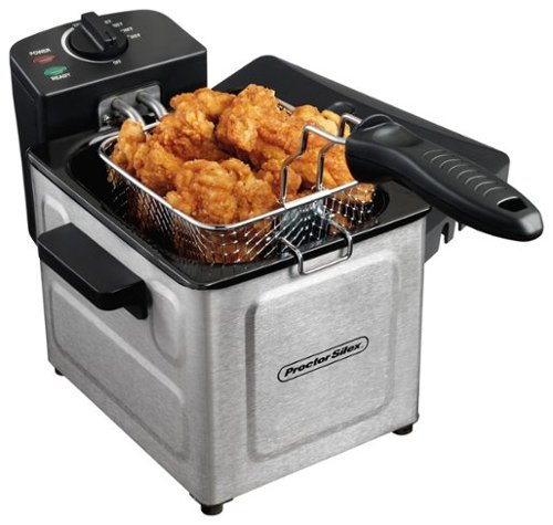 Proctor Silex - Deep Fryer - Silver/Black-Angle_Standard 