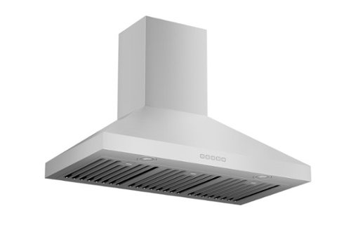 Hauslane - 36 inches - Convertible - Wall Range Hood - Silver-Front_Standard 