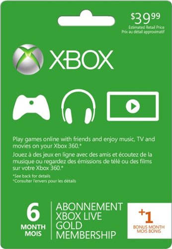  Microsoft - Xbox Live 6+1 Month Gold Membership