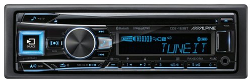  Alpine - CD - Built-In Bluetooth - In-Dash Receiver with Detachable Faceplate - Black