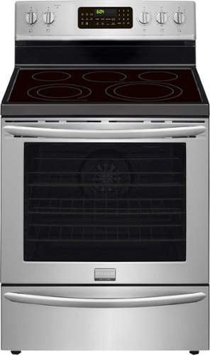  Frigidaire - Gallery 5.8 Cu. Ft. Self-Cleaning Freestanding Electric Convection Range - Stainless steel