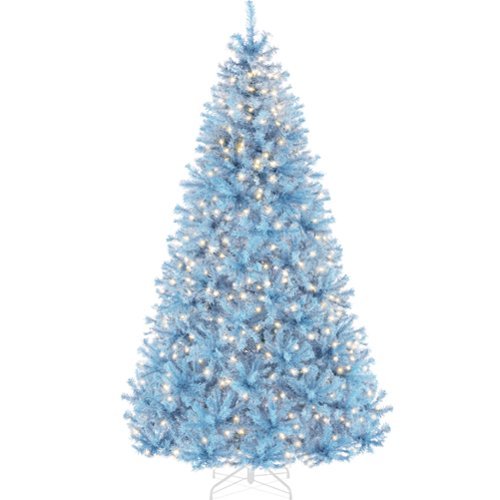 Best Choice Products - 6ft Pre-Lit Christmas Tree, Artificial Holiday Decoration w/ 250 Lights - Baby Blue-Front_Standard 