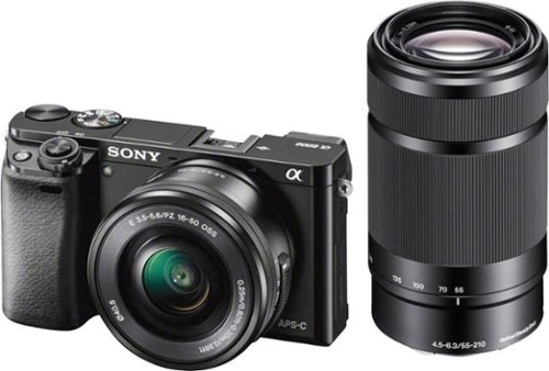 Sony - Alpha a6000 Mirrorless Camera Two Lens Kit with 16-50mm and 55-210mm Lenses - Black