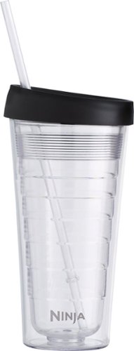 Ninja - Hot & Cold 18-Oz. Tumbler - Clear/Black/Stainless Steel