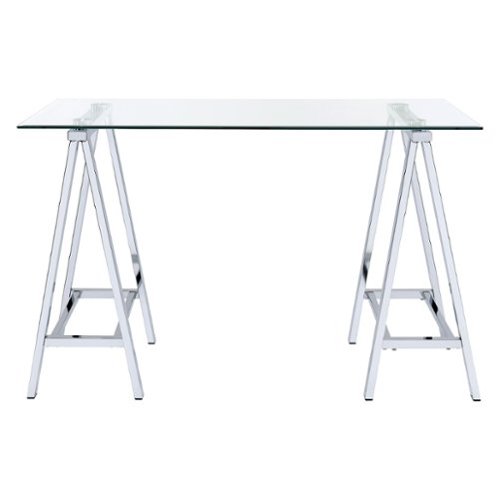 OSP Home Furnishings - Middleton desk - Chrome-Front_Standard 