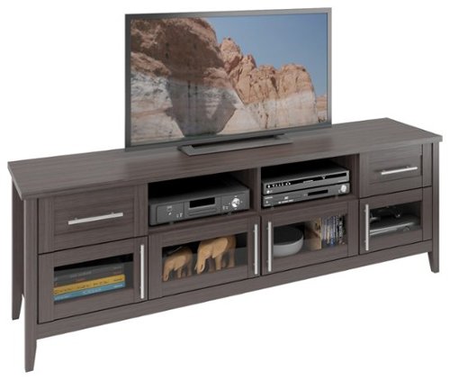 CorLiving - Jackson Extra-Wide TV Bench for Most Flat-Panel TVs Up to 80" - Modern Wenge-Front_Standard 