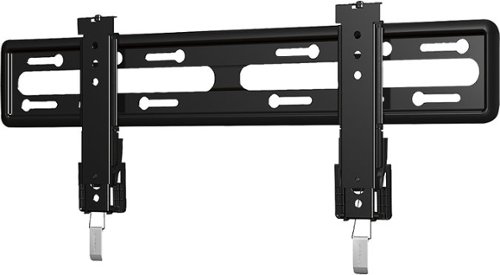 Sanus - Premium Fixed TV Wall Mount for Most 42" - 90" Flat-Panel TVs - Black-Front_Standard 