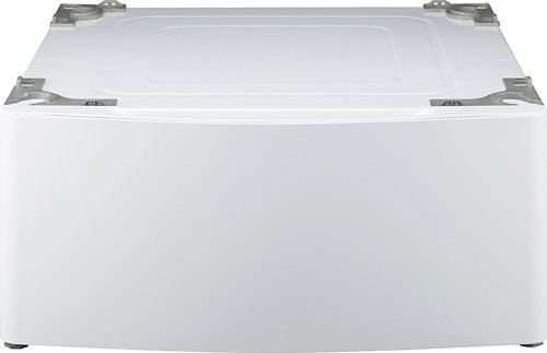 LG - Laundry Pedestal with Storage Drawer - White