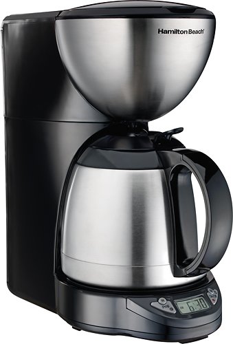  Hamilton Beach - 10-Cup Coffee Maker - Black/Stainless-Steel