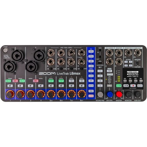 Zoom LiveTrak L6max Portable 12 Channel Mixer and Recorder Bundle