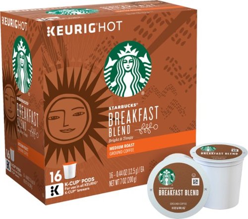  Starbucks - Breakfast Blend Coffee K-Cup Pods (16-Pack)