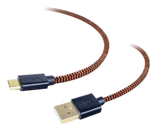  ToughTested - 6' USB-to-micro USB Cable - Black/Orange