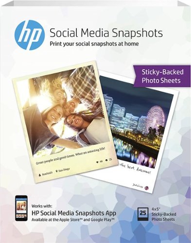  HP - Social Media Snapshots Removable Sticky Photo Paper