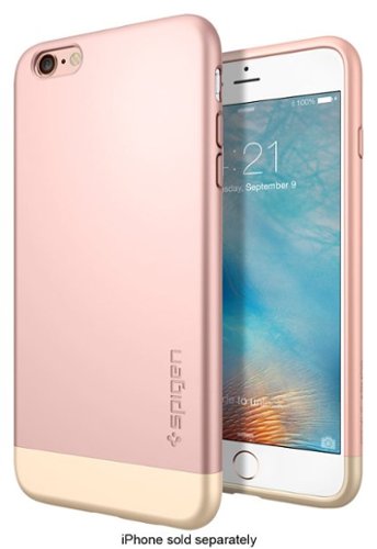  Spigen - Style Armor Case for Apple® iPhone® 6 Plus and 6s Plus - Rose Gold