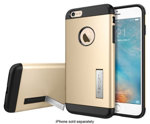 Spigen - Slim Armor Case for Apple® iPhone® 6 Plus and 6s Plus - Champagne Gold-Front_Standard 