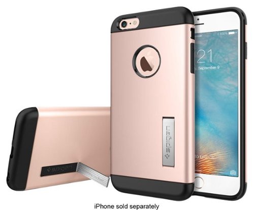  Spigen - Slim Armor Case for Apple® iPhone® 6 Plus and 6s Plus - Rose Gold