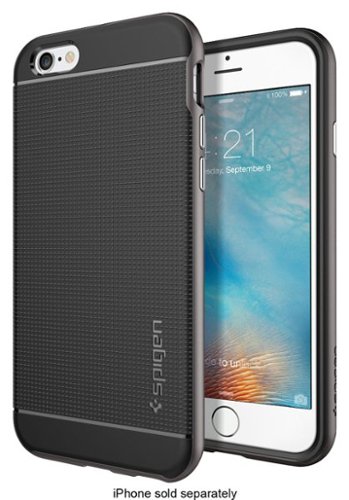  Spigen - Neo Hybrid Carrying Case for Apple® iPhone® 6 and 6s - Gunmetal