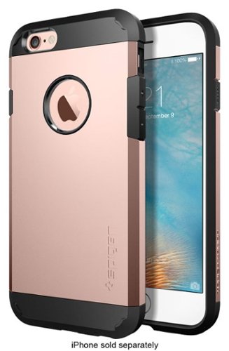  Spigen - Tough Armor Case for Apple® iPhone® 6 and 6s - Rose Gold