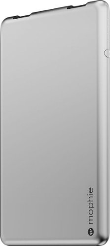  mophie - powerstation 3x Portable Charger - Silver Aluminum