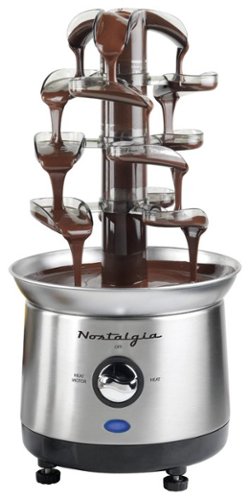 Nostalgia - CFF1000 2-Pound Cascading Fondue Fountain - Stainless Steel-Angle_Standard 