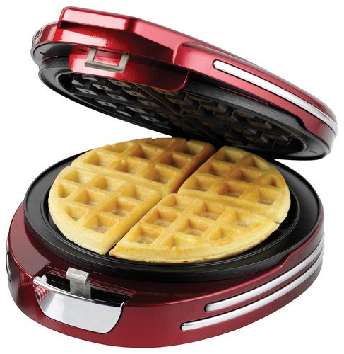 Nostalgia - Retro Series '50s-Style Waffle Maker - Red