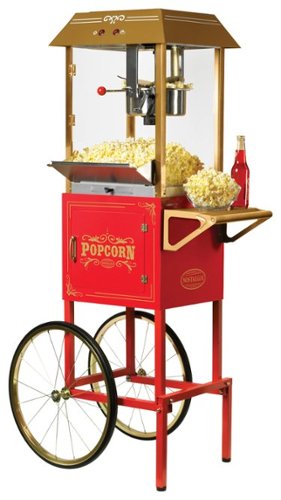  Nostalgia - 40-Cup Vintage Collection 10-Oz. Popcorn Cart - Red