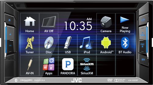  JVC - 6.2&quot; - CD/DVD - Built-In Bluetooth - Apple® iPod®-Ready - In-Dash Receiver - Black