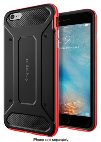  Spigen - Neo Hybrid Carbon Carrying Case for Apple® iPhone® 6 Plus and 6s Plus - Dante Red