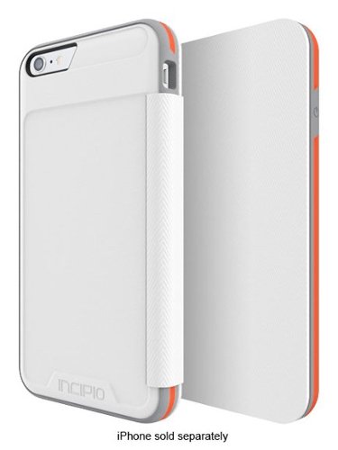  Incipio - [Performance] Series Level 3 Folio Case for Apple® iPhone® 6 Plus and 6s Plus - White/Orange