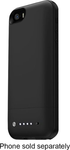  mophie - space pack External Battery Case for Apple® iPhone® SE, 5s and 5 - Black