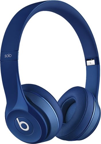  Beats - Geek Squad Certified Refurbished Solo 2 Headphones - Blue