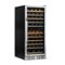 NewAir - 116-Bottle Dual Zone Built-in Wine Fridge with Quiet Operation and Beech Wood Shelves - Stainless Steel-Front_Standard