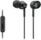 Sony - Step-Up EX Series Earbud Headphones - Black-Front_Standard 