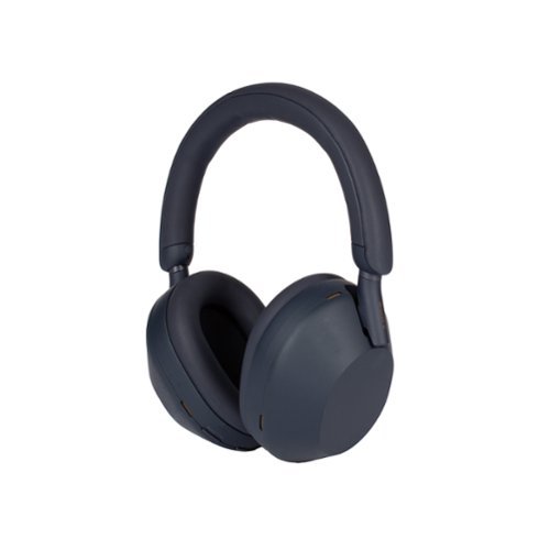 Sony - WH-1000XM5 Noise-Canceling Wireless Over-Ear Headphones (Blue) (International Version) - Midnight Blue-Front_Standard 