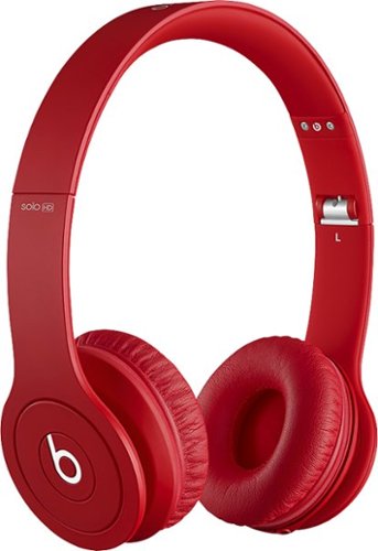 Geek Squad Certified Refurbished Beats Solo HD On-Ear Headphones - Drenched in Red-Front_Standard 