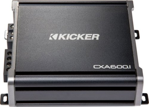 KICKER - CX Series CXA6001 1200W Class D Mono Amplifier with Adjustable KickEQ Bass Boost - Black