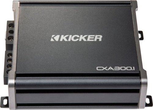  KICKER - CX Series 300W Class D Mono Amplifier with Variable Low-Pass Crossover - Black