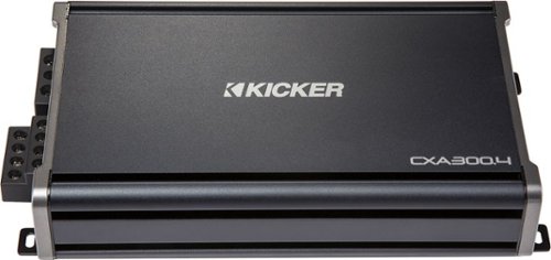  KICKER - CX Series CXA3004 600W Class AB Bridgeable Multichannel Amplifier with Built-In Crossovers - Black