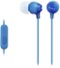 Sony - EX Series Earbud Headphones - Blue-Front_Standard