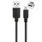 Esoulk - 5 Ft. (1.5m) USB-A to USB-C Charger and Sync Cable Universal Compatible Apple Samsung - Black-Front_Standard