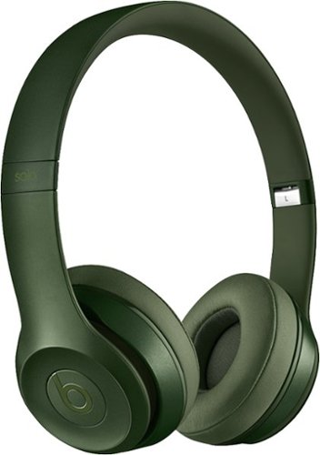  Geek Squad Certified Refurbished Beats Solo 2 On-Ear Headphones - Hunter Green