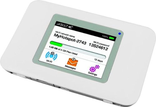 H2O Bolt - Unite 4G LTE Prepaid Mobile Hotspot - White-Angle_Standard 