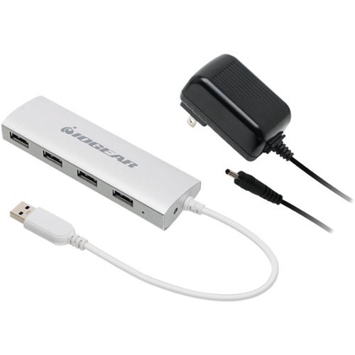 IOGEAR Met(AL) 4-Port USB 3.0 Hub - White WORLDWIDE DELIVERY