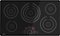LG - 36" Built-In Electric Cooktop with 5 Elements and Warming Zone - Black-Front_Standard