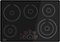 LG - 30" Built-In Electric Cooktop with 5 Elements and Warming Zone - Black-Front_Standard