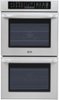 LG - 30" Built-In Double Electric Convection Wall Oven - Stainless Steel-Front_Standard