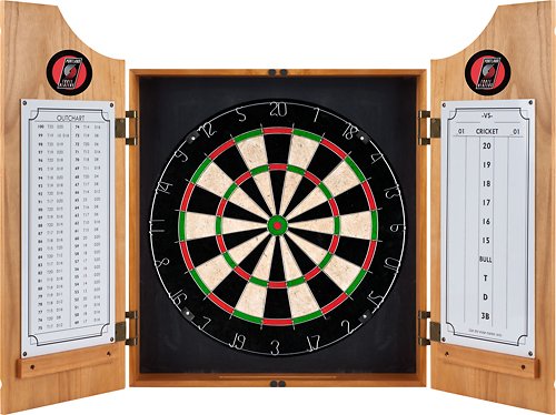 Portland Trail Blazers NBA Dart Cabinet Set with Darts and Board - Scarlet Red, Black