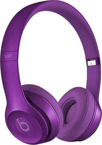  Beats - Geek Squad Certified Refurbished Solo 2 On-Ear Headphones - Imperial Violet