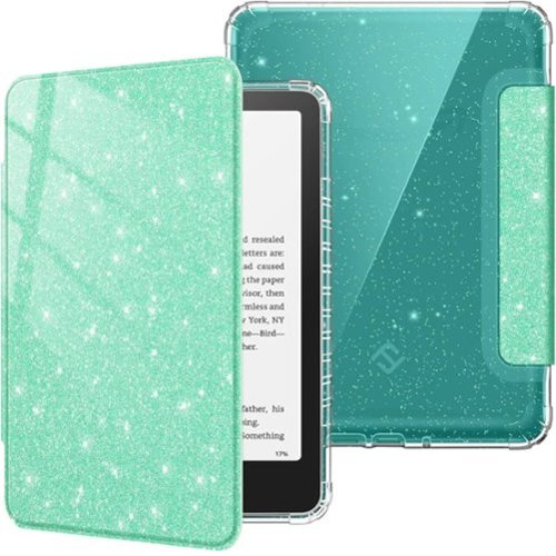 Kitcheniva - Soft Transparent Case For 7 Inch Kindle Paperwhite 12th 2024 Protective Shell - Glitter Green-Front_Standard 